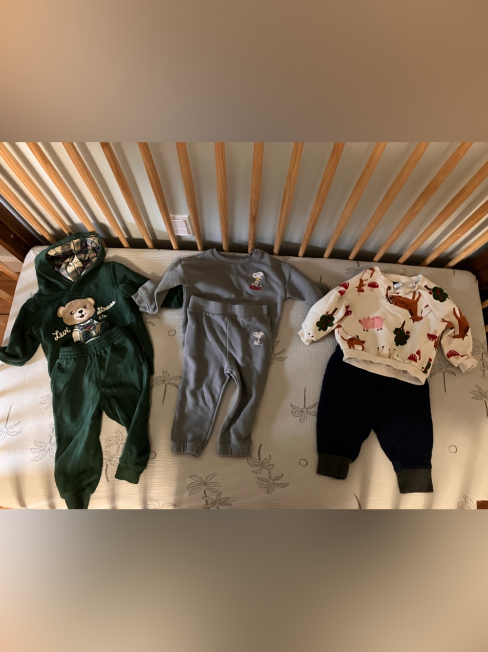 Kids Green Bear Jogger Sweatpants - Unbranded